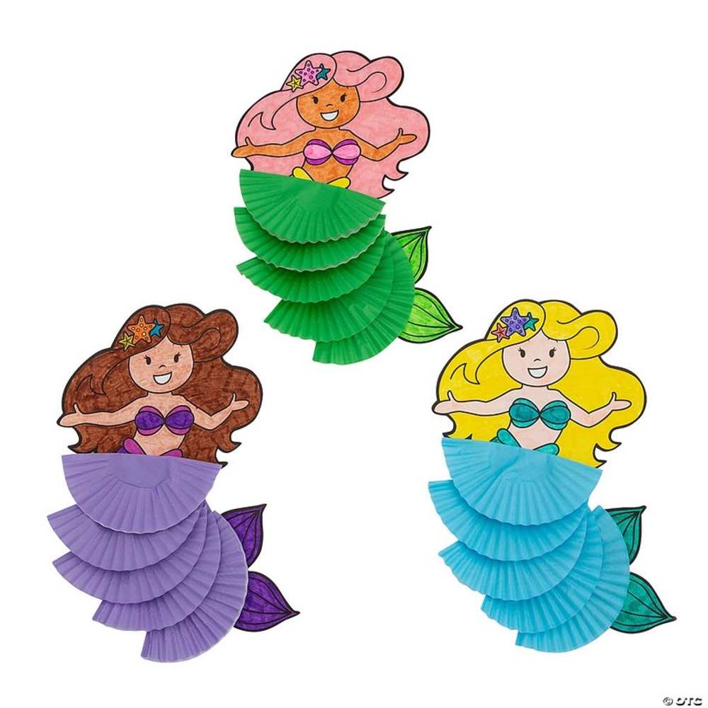Baking Cup Mermaid Magnet Craft Kit - Makes 36